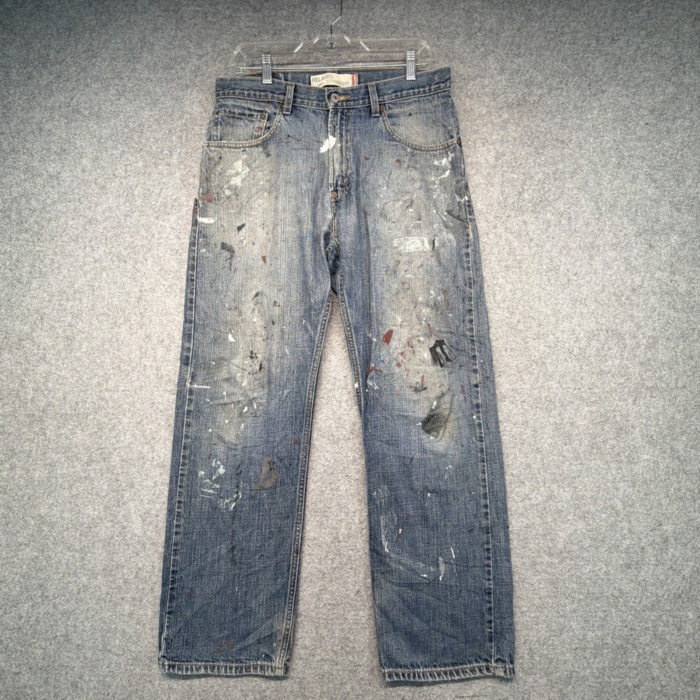Vintage Levis Jeans 32x30 (Fits 33x30 Blue 559 Baggy Paint Splatter 2002